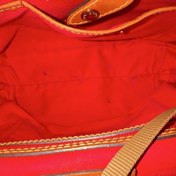 Dooney Bourke Nylon Flap Women\'s Backpack Khaki, Leather Adjustable Strap $139 main image 7
